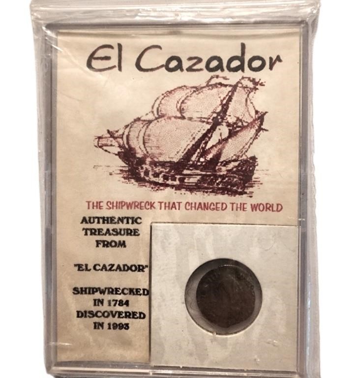 El Cazador Shipwreck coin authentic,sealed