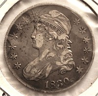 well defined 1830 Capped Bust half dollar coin