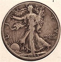1944 Walking Liberty half dollar vg