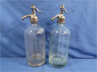 2 Vintage Seltzer Bottles, H Haussling & Bridge
