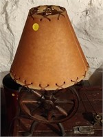 Unique Small Wagon Wheel Lamp