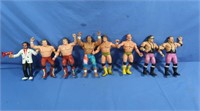 8 Titan Sports 80's Wrestler Figurines incl
