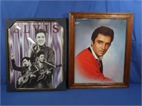 2 Elvis Portraits w/Frame