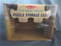 NEW Melissa & Doug Wood Puzzle Storage Case