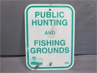 Public Hunting Fishing Grounds Official Sign