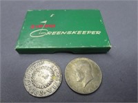 1964 JFK Half Dollar - Zippo Greenskeeper Case &