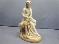 *Women with Lamb Resin Statue