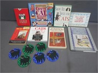 Cute Cat Books & Coasters