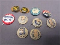 Pin Backs - Vintage Movie Stars - Political & More