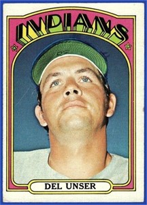 1972 Topps Baseball High #687 Del Unser