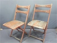 ~ Pair of Wooden Chairs