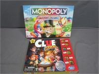 Clue Jr & Monopoly Unicorns vs llamas