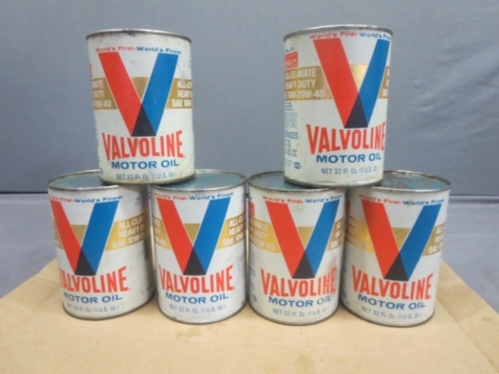 NOS Valoline Oil Cans - Full