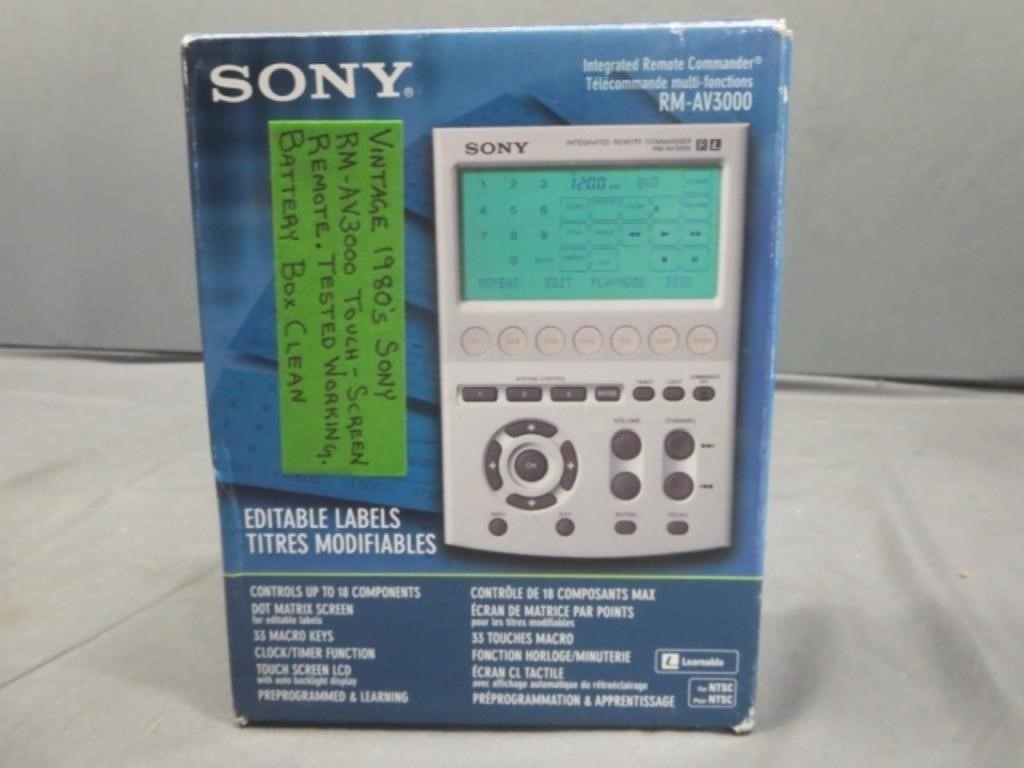1980s Sony RM-AV3000 Touch Screen Remote