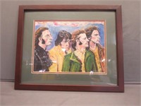 ~ Beatles Print - Plastic "glass" - 18x22"