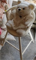 Child's High Chair & Teddy Bear