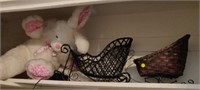 Decorative Sleighs, Big Stuffed Bunny, etc