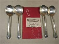 (4) Eastersterling Rosemary Sterling Silver Soup