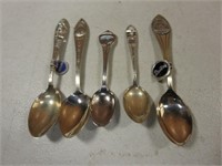 (5) Sterling Silver Collector Spoons 47.3G