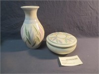 *(2) Ceramic : Barbara Yarnell Hand Painted Vanity