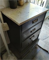 5 Drawer Marble Top Cabinet