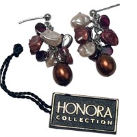 Honora 925 Sterling & Fresh Water Pearl Earrings
