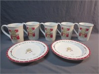 *Love Bear Plate & Mug Set (7) Piecs
