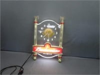 ~ Great Budweiser Light Up Sign & Clock - Works