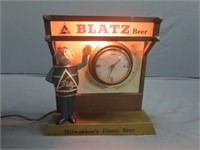 *Vintage Blatz Beer Sign & Clock ( Running ) -