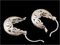 Silpada Sterling Swirl Hoop Earrings - Silver
