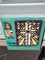 Plastic Stained Glass Look Ornament New