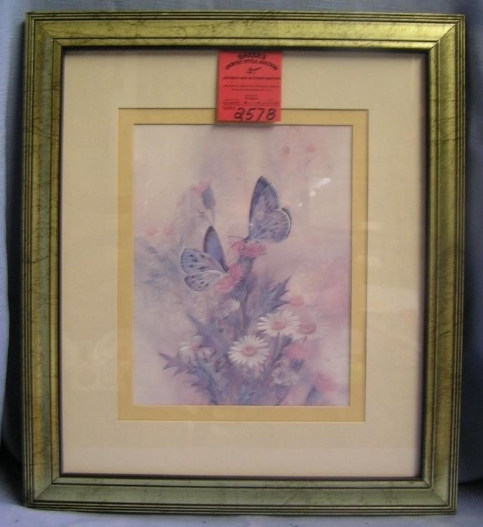Quality butterfly and floral decorated print