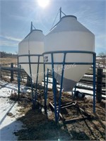 (2) 2.5 Ton Hopper Bottom Grain Bins (Off Site)