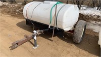 300 Gal Water Tank w/ Trailer & 12V Pump