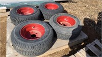 (4) Unused 205/ 65-10 Trailer Tires on Rims