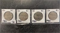 (4) 1982 Canadian 1 Dollar Coins