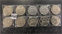 (10) Canadian Nickels 1930-1970