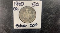 1960 Canadian 50 Cent Silver Coin