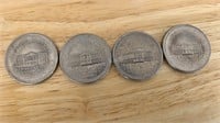 (4) 1973 Edward Island $1 Canadian Coins