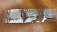 1935, 1940, 1941 5 Cent Coins