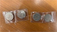 1928, 1931, 1951, 1957 5 Cent Coins