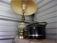 hamilton beach crock pot  and lamp