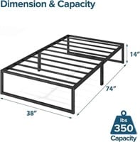14 Inch Metal Platform Bed Frame Twin
