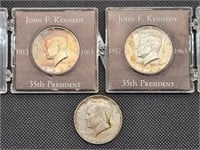 Kennedy Silver Half Dollars 1964 & 67