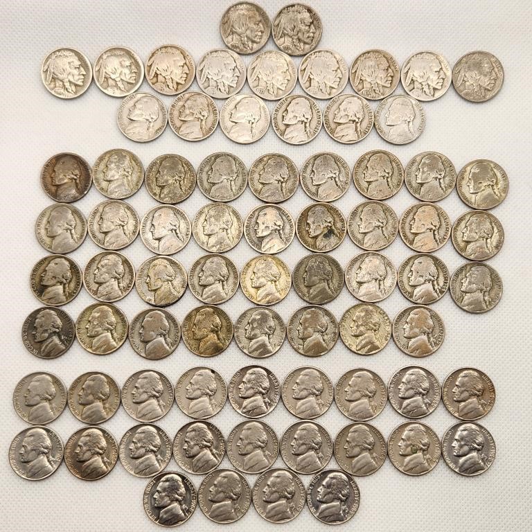 Buffalo & Jefferson Nickels Incl Silver