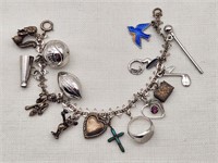 Silver Vintage Charm Bracelet