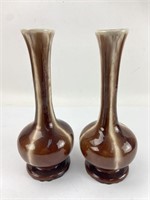 MCM Glazed Vases Made in Belgium 9.5" H
