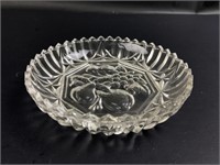 Vintage Glass Fruit Pattern Bowl