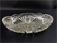 Vintage Glass Oblong Bowl