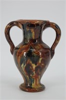 Marble Glaze Double Handle Vase